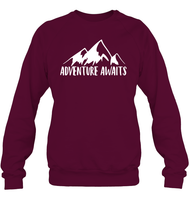 Adventure Awaits Unisex Fleece Pullover Sweatshirt
