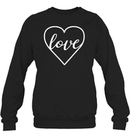 Love In Heart Valentine's Day Unisex Fleece Pullover Sweatshirt