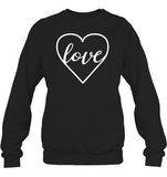 Love In Heart Valentine's Day Unisex Fleece Pullover Sweatshirt