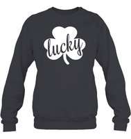 Lucky St Patrick's Day Shirt Unisex Fleece Pullover Sweatshirt