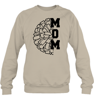 Cheer Mom With Pom Pom Unisex Fleece Pullover Sweatshirt