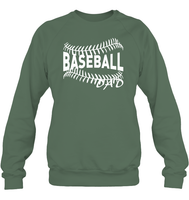 Baseball Dad Shirt Unisex Fleece Pullover Sweatshirt With Baseball Stripes