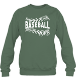 Baseball Dad Shirt Unisex Fleece Pullover Sweatshirt With Baseball Stripes