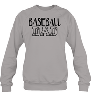 Baseball Dad Shirt Unisex Fleece Pullover Sweatshirt With Baseball Stripes