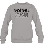 Baseball Dad Shirt Unisex Fleece Pullover Sweatshirt With Baseball Stripes