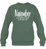 November Birthday Month Unisex Fleece Pullover Sweatshirt