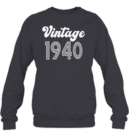 1940 Retro Vintage Birth Year Blast Unisex Fleece Pullover Sweatshirt