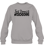 First Downs & Touchdowns Shirt - Score Big in Style! Unisex Fleece Pullover Sweatshirt