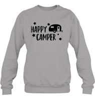 Happy Camper Unisex Fleece Pullover Sweatshirt