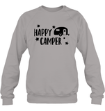 Happy Camper Unisex Fleece Pullover Sweatshirt
