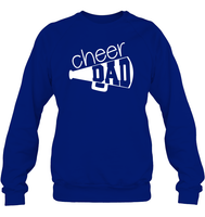 Cheer Dad With Megaphone Unisex Fleece Pullover Sweatshirt