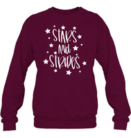 Stars And Stripes 4th Of July Shirt Unisex Fleece Pullover Sweatshirt