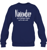 November Birthday Month Unisex Fleece Pullover Sweatshirt
