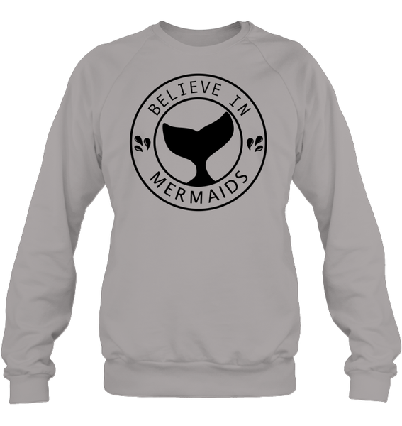Believe In Mermaids Shirt Unisex Fleece Pullover Sweatshirt