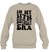 In My 11th Birthday Era Birthday Shirt Unisex Fleece Pullover Sweatshirt