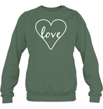 Love In Heart Valentine's Day Unisex Fleece Pullover Sweatshirt