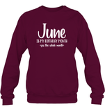 June Birthday Month Unisex Fleece Pullover Sweatshirt
