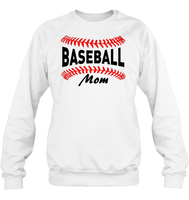 Baseball Mom Shirt, Long Sleeve, Hoodie, and Sweatshirt With Baseball Stripes