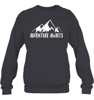Adventure Awaits Unisex Fleece Pullover Sweatshirt