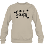 Lucky St Patrick's Day Shirt Unisex Fleece Pullover Sweatshirt