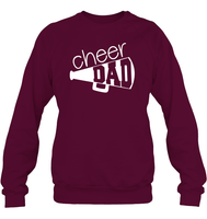 Cheer Dad With Megaphone Unisex Fleece Pullover Sweatshirt