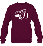 Cheer Dad With Megaphone Unisex Fleece Pullover Sweatshirt