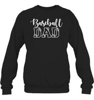 Baseball Dad Shirt Unisex Fleece Pullover Sweatshirt With Baseball Stripes