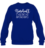 Baseball Mom Shirt Unisex Fleece Pullover Sweatshirt With Baseball Stripes