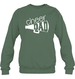 Cheer Dad With Megaphone Unisex Fleece Pullover Sweatshirt