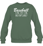Baseball Dad Shirt Unisex Fleece Pullover Sweatshirt With Baseball Stripes