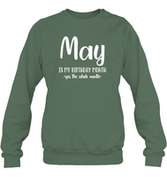 May Birthday Month Unisex Fleece Pullover Sweatshirt