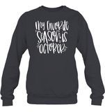 My Favorite Season Is October Shirt – Celebrate Spooky Season in Style Unisex Fleece Pullover Sweatshirt