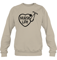 Nurse Life Nurse Shirt Unisex Fleece Pullover Sweatshirt