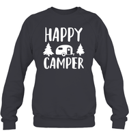 Happy Camper Unisex Fleece Pullover Sweatshirt