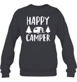 Happy Camper Unisex Fleece Pullover Sweatshirt