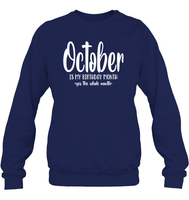 October Birthday Month Unisex Fleece Pullover Sweatshirt