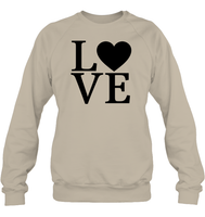 Love Letters With Heart Valentine's Day Unisex Fleece Pullover Sweatshirt
