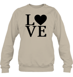Love Letters With Heart Valentine's Day Unisex Fleece Pullover Sweatshirt