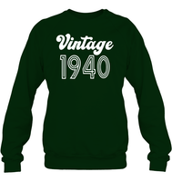 1940 Retro Vintage Birth Year Blast Unisex Fleece Pullover Sweatshirt