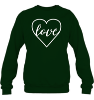 Love In Heart Valentine's Day Unisex Fleece Pullover Sweatshirt