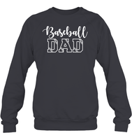 Baseball Dad Shirt Unisex Fleece Pullover Sweatshirt With Baseball Stripes