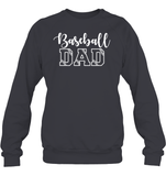 Baseball Dad Shirt Unisex Fleece Pullover Sweatshirt With Baseball Stripes