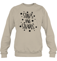 Stars And Stripes 4th Of July Shirt Unisex Fleece Pullover Sweatshirt