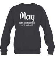 May Birthday Month Unisex Fleece Pullover Sweatshirt