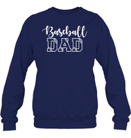 Baseball Dad Shirt Unisex Fleece Pullover Sweatshirt With Baseball Stripes