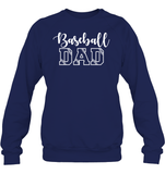 Baseball Dad Shirt Unisex Fleece Pullover Sweatshirt With Baseball Stripes