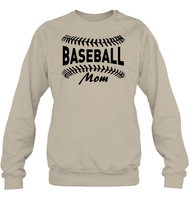Baseball Mom Shirt Unisex Fleece Pullover Sweatshirt With Baseball Stripes