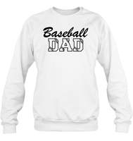 Baseball Dad Shirt Unisex Fleece Pullover Sweatshirt With Baseball Stripes
