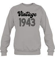 1943 Retro Vintage Birth Year Blast Unisex Fleece Pullover Sweatshirt
