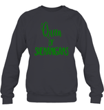 Queen of Shenanigans St Patrick's Day Shirt Unisex Fleece Pullover Sweatshirt